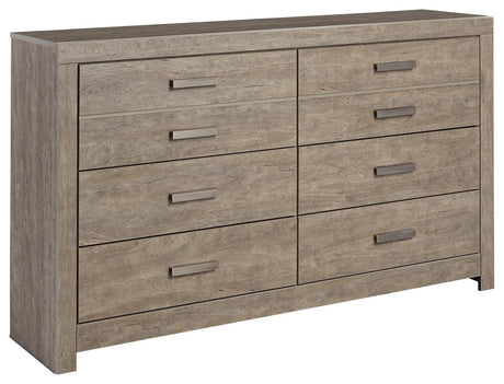 Close-up of pewter-tone hardware on Culverbach dresser
