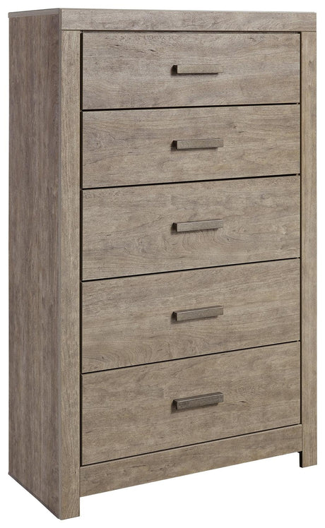 Culverbach Gray Chest Of Drawers angled side view
