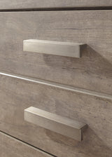 Close-up of vintage warm gray finish