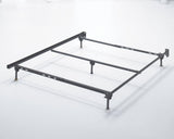 Frames and Rails Metallic Queen Bolt-On Bed Frame close-up of metal finish
