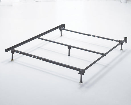 Frames and Rails Metallic Queen Bolt-On Bed Frame close-up of metal finish
