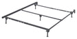 Frames and Rails Metallic Queen Bolt-On Bed Frame side angle