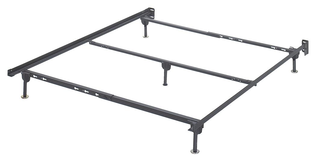Frames and Rails Metallic Queen Bolt-On Bed Frame side angle