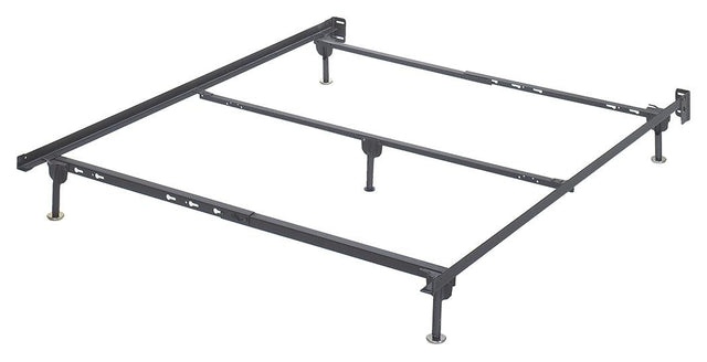 Frames and Rails Metallic Queen Bolt-On Bed Frame side angle