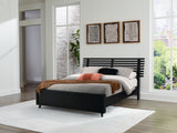 Danziar Matte Black Full Slat Panel Bed front view