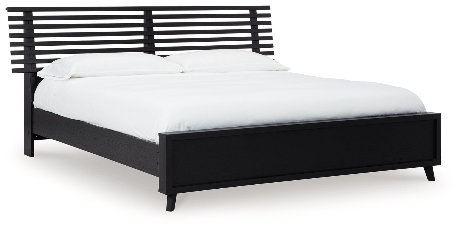 Danziar Black Queen Slat Panel Bed