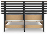 Danziar Black Full Slat Panel Bed view 8