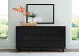 Danziar Black Dresser And Mirror