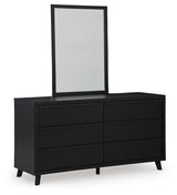 Danziar Black Panel Bedroom Set angled view