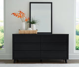 Danziar Black Dresser And Mirror