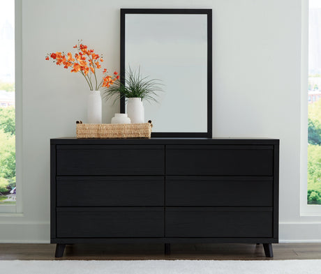 Top view showing matte black finish and slatted design