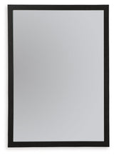 Danziar bedroom mirror front view with matte black frame