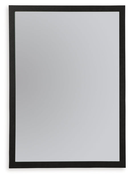Danziar bedroom mirror front view with matte black frame