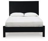 Danziar Black Full Panel Bed alternate headboard angle