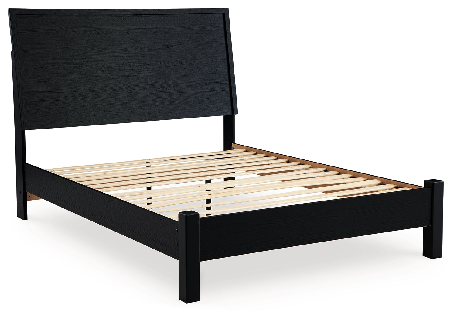 Danziar Black Full Panel Bed wide room view