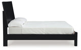 Danziar Black Full Panel Bed front view
