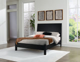 Danziar Black Full Panel Bed in ambient light