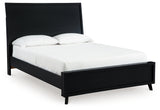 Danziar Black Full Panel Bed angled perspective
