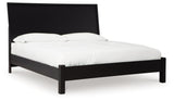 Danziar Black Queen Panel Bed