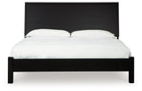 Danziar Black Queen Panel Bed
