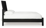 Danziar Black Queen Panel Bed