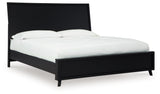Danziar Black King Panel Bed side view