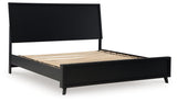 Danziar Black King Panel Bed headboard close-up