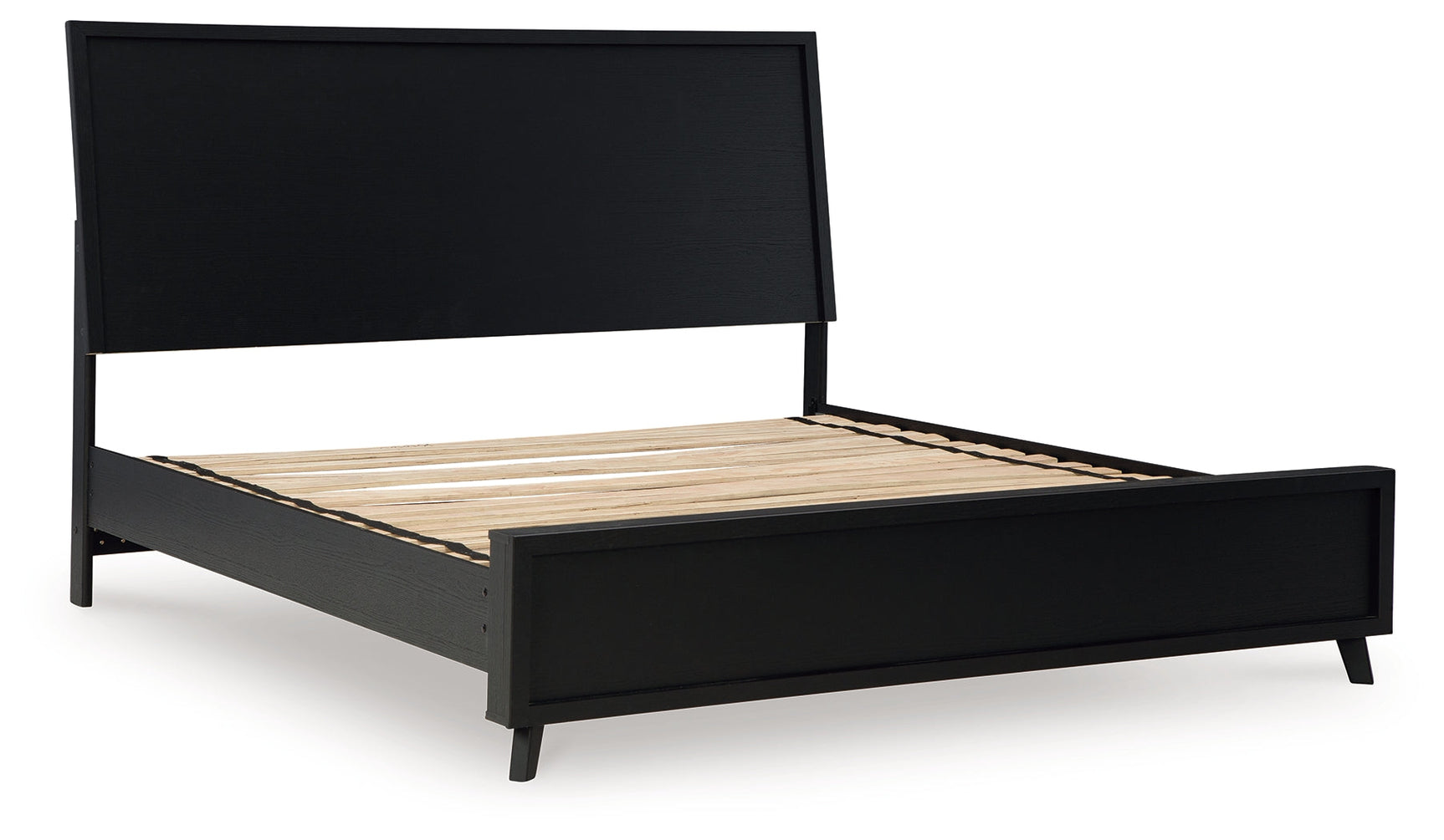 Danziar Black King Panel Bed headboard close-up