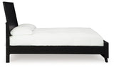 Danziar Black King Panel Bed profile view