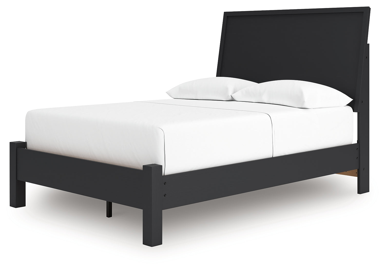 Danziar Black Full Panel Bed angled view