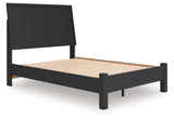 Danziar Black Full Panel Bed headboard close-up