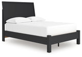 Danziar Black Full Panel Bed side angle