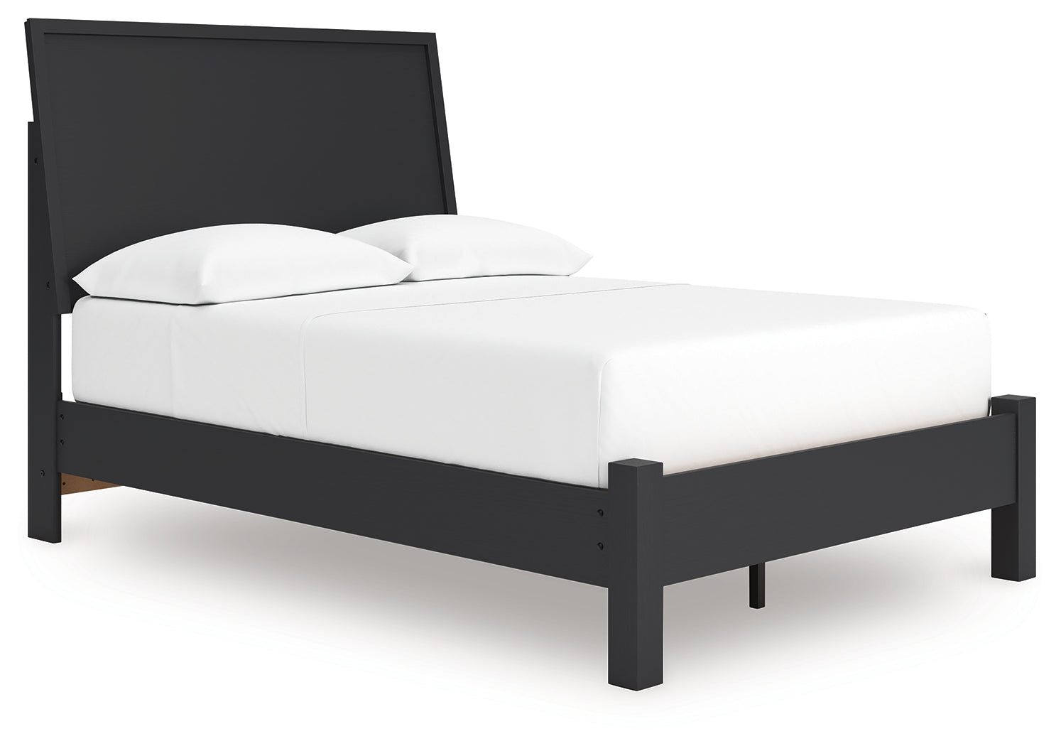 Danziar Black Full Panel Bed side angle