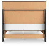Danziar Black Full Panel Bed back angle