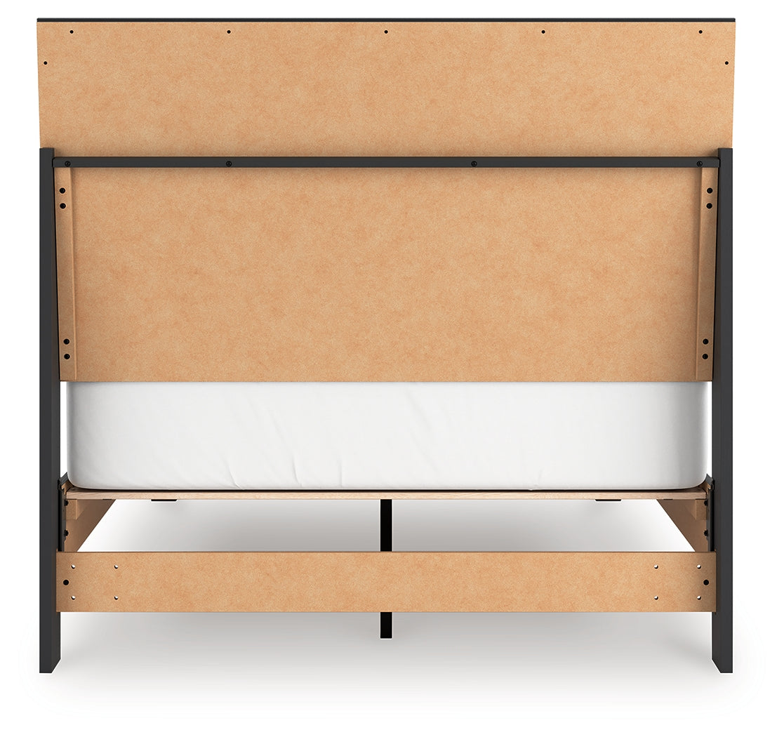 Danziar Black Full Panel Bed back angle