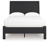 Danziar Black Full Panel Bed footboard detail