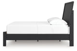 Danziar Black Full Panel Bed alternate side angle