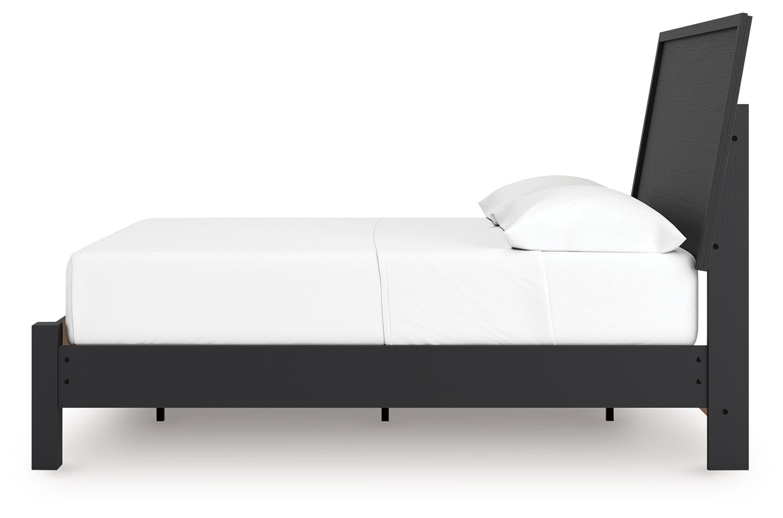 Danziar Black Full Panel Bed alternate side angle