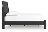Danziar Black Full Panel Bed side profile