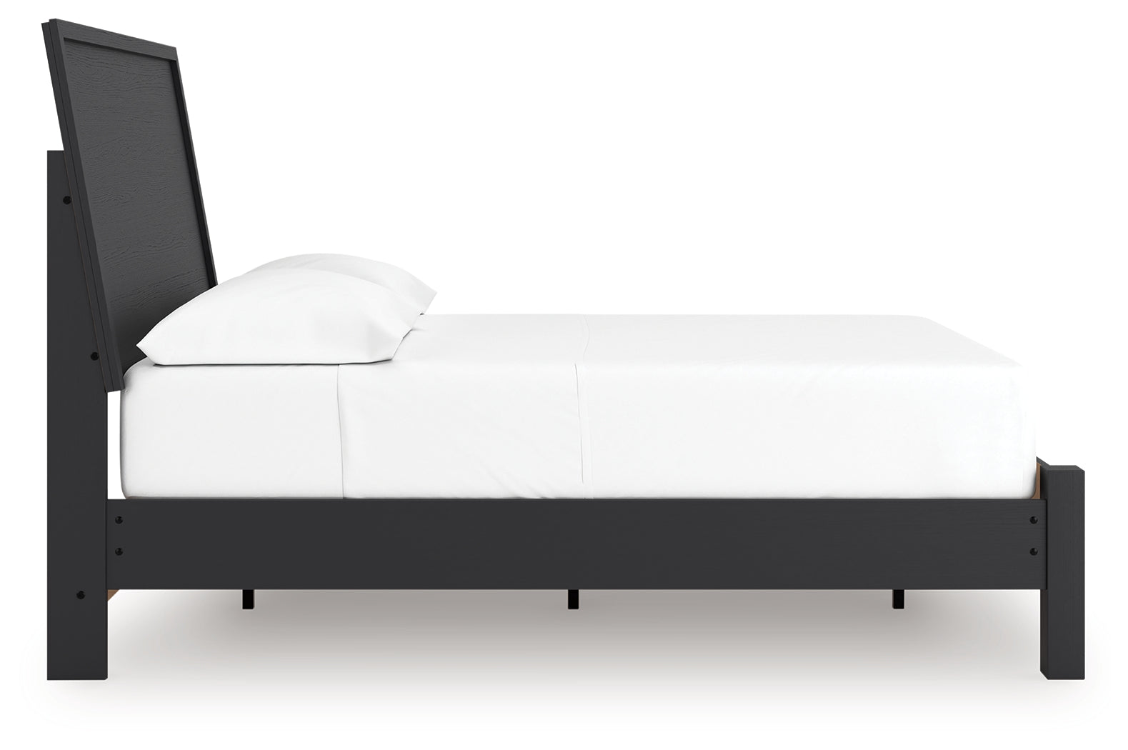 Danziar Black Full Panel Bed side profile