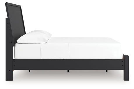 Danziar Black Full Panel Bed side profile