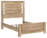 Brozmont Tan Full Panel Bed angled view