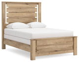 Brozmont Tan Full Panel Bed angled view
