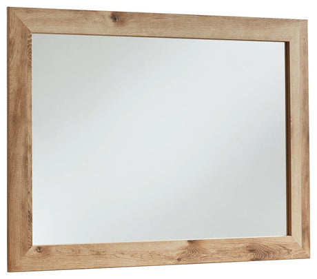 Hyanna Tan Bedroom Mirror angled side view