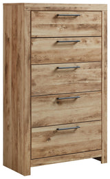 Hyanna Chest of Drawers side angle showing framed front and pilasters