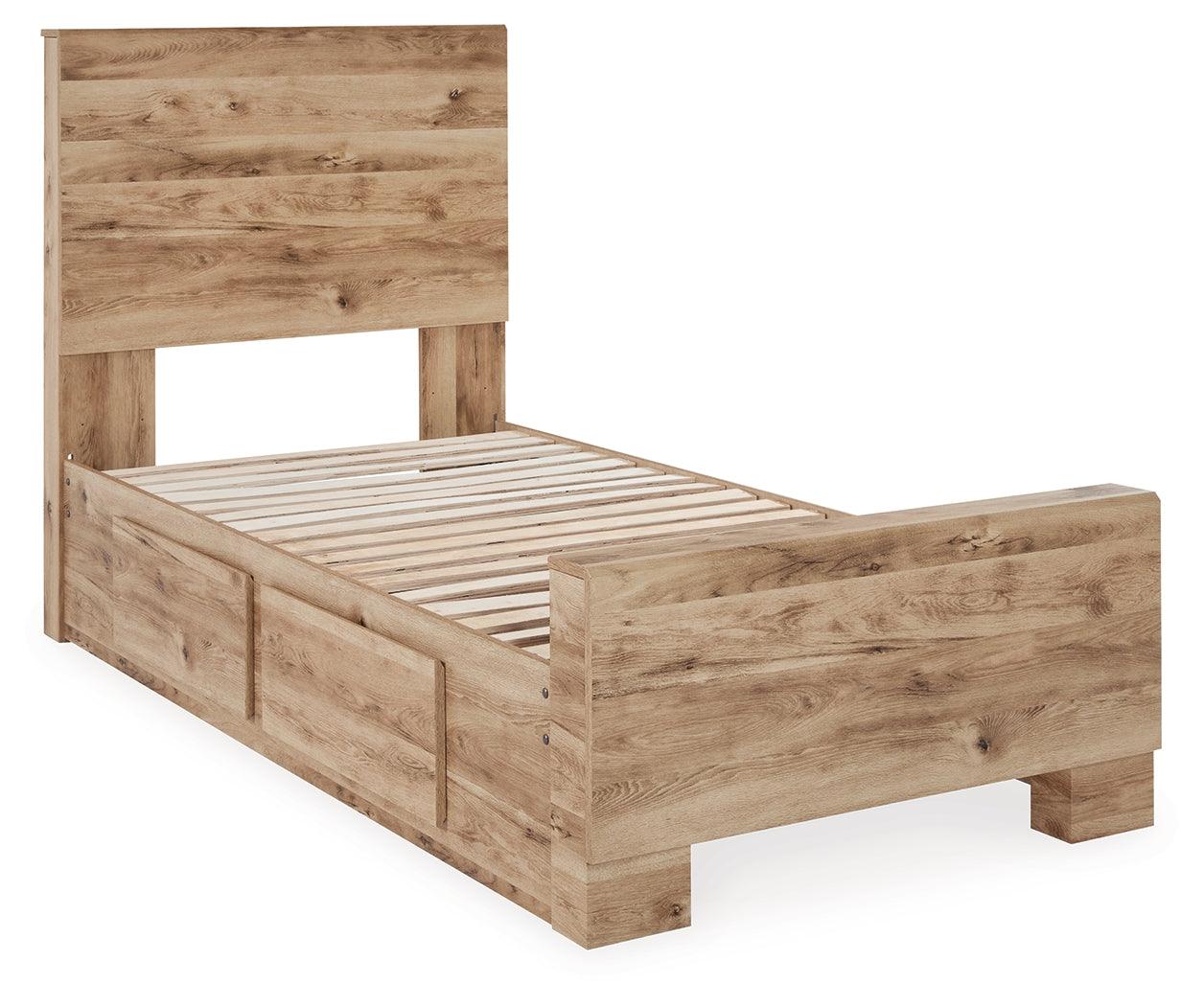 Hyanna Twin Panel Bed headboard close-up