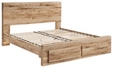 Hyanna King Panel Storage Bed close-up of headboard