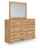 Aleaport Warm Brown Panel Bedroom Set angled view