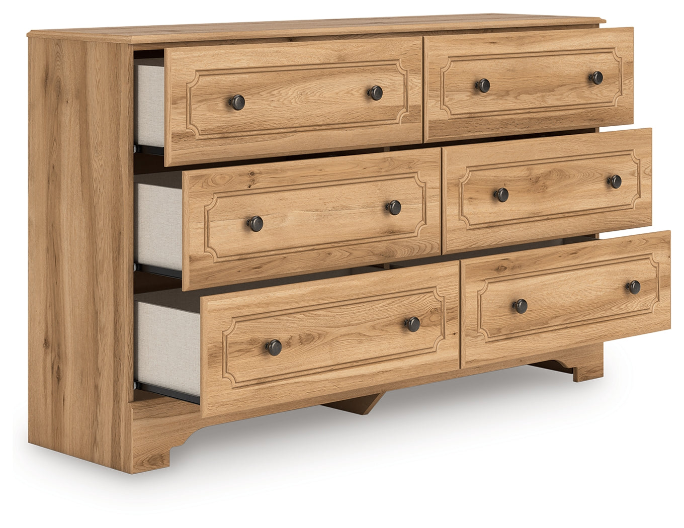 Aleaport Dresser with drawers open showing interior