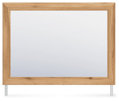 Aleaport warm brown bedroom mirror front view